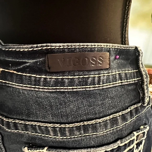 Vigoss Women's Dark Blue Boot Cut Jeans - Picture 4 of 6